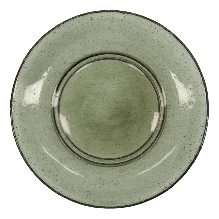 House Doctor Assiettes Rain en verre - Set de 2 | Vert