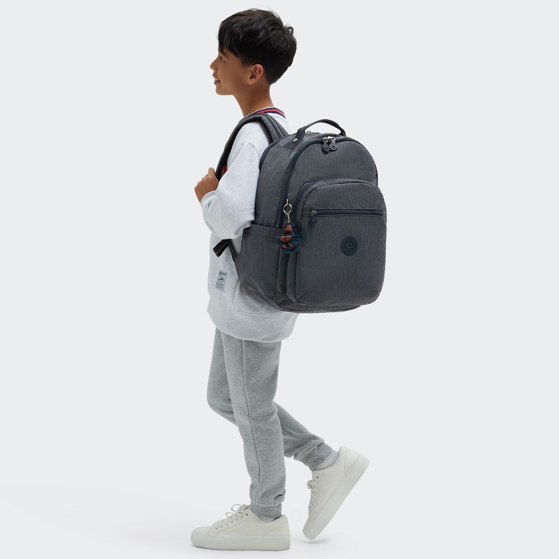 SEOUL COLLEGE Grand sac à dos avec compartiment séparé pour ordinateur portable - Marine Navy