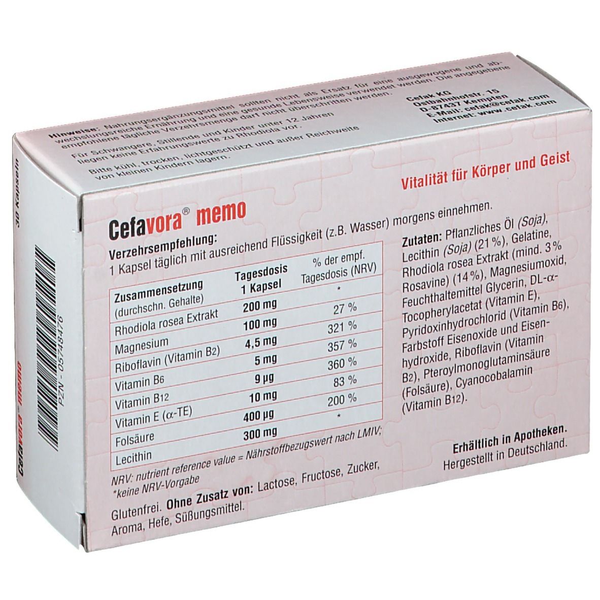 Cefavora® memo