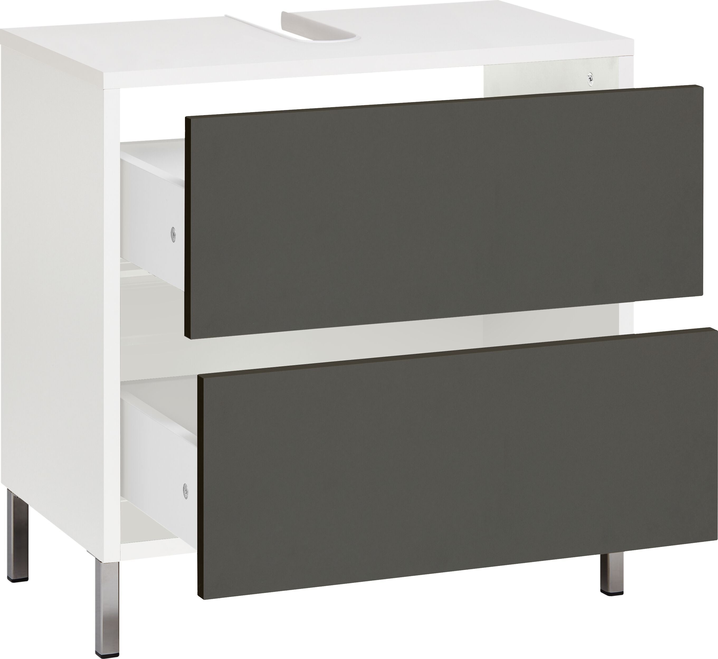 SIERRA Lavaboy - Weiss / Anthrazit / B: 60.0 cm x T: 35.0 cm x H: 60.0 cm