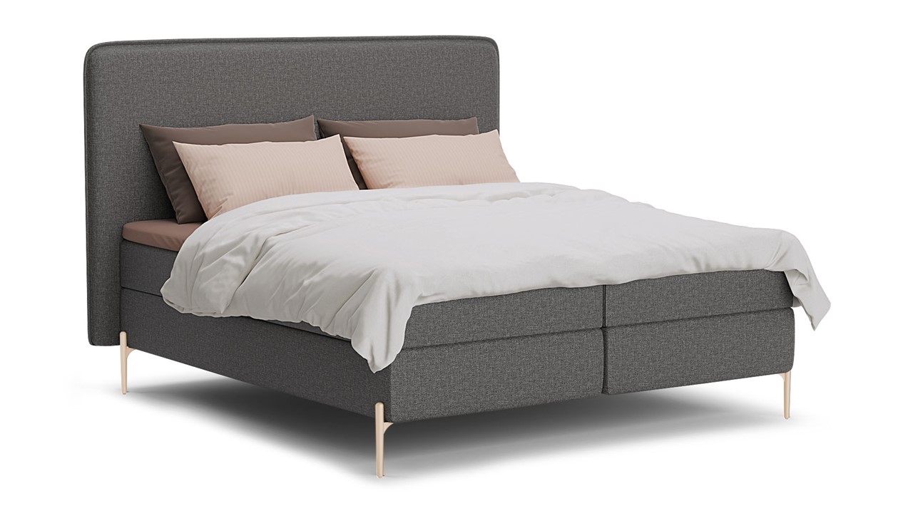 Boxspring Quartz - Linen touch dark grey