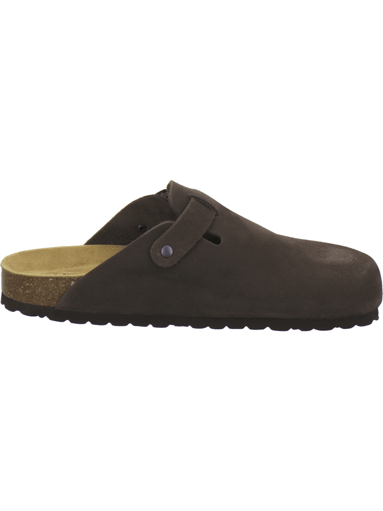 Clogs Herren Leder espresso Velour