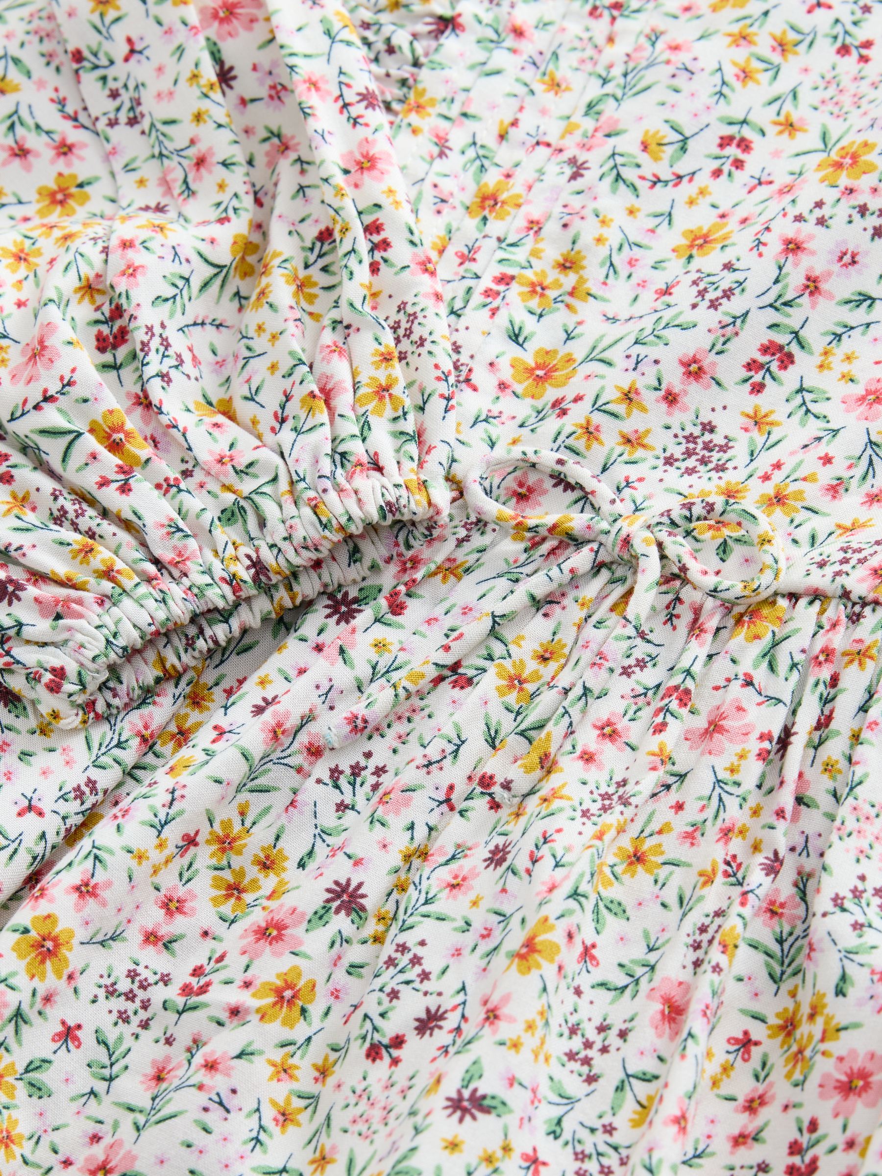 Roze fijne print - Blouse met lange mouwen (3-16jr)