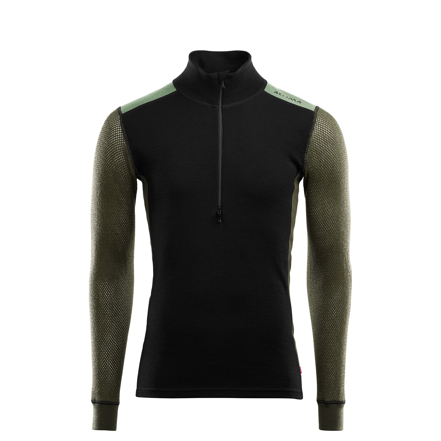 Aclima Mens WoolNet Hybridock Neck W/zip
