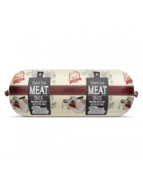 Natural Fresh Meat All Breeds Dog Worst Eend - Hondenvoer