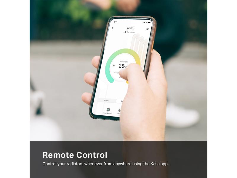 TP-Link Heizkörperthermostat KE100 KIT mit Sender Kasa Smart Thermostatisches Heizkörperventil Starter Kit