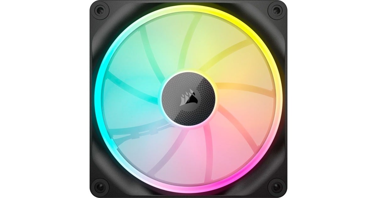 CorsairiCUE LINK LX140 RGB case fans  (Zwart, 2 stuks, 140 x 140 x 25 mm, PWM)