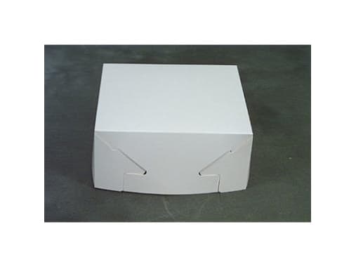 Kageæske fold selv nr 13 høj L160xB160xH70mm pap hvid,250 stk/krt
