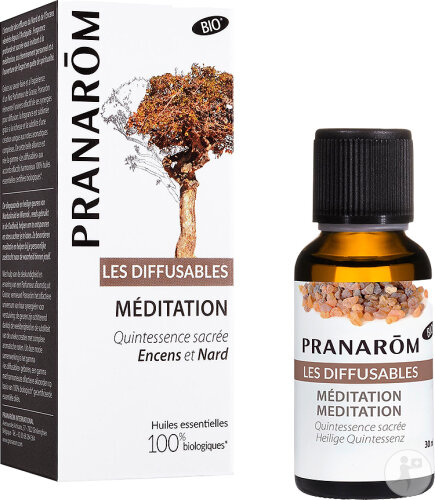 Pranarôm Les Diffusables Méditation Encens Nard Huiles Essentielles 100% Biologiques 30ml