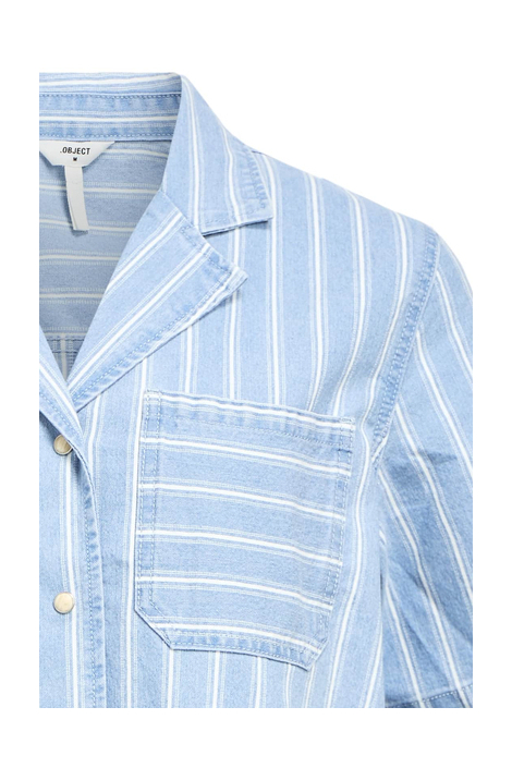 Object blauwe dames blouse