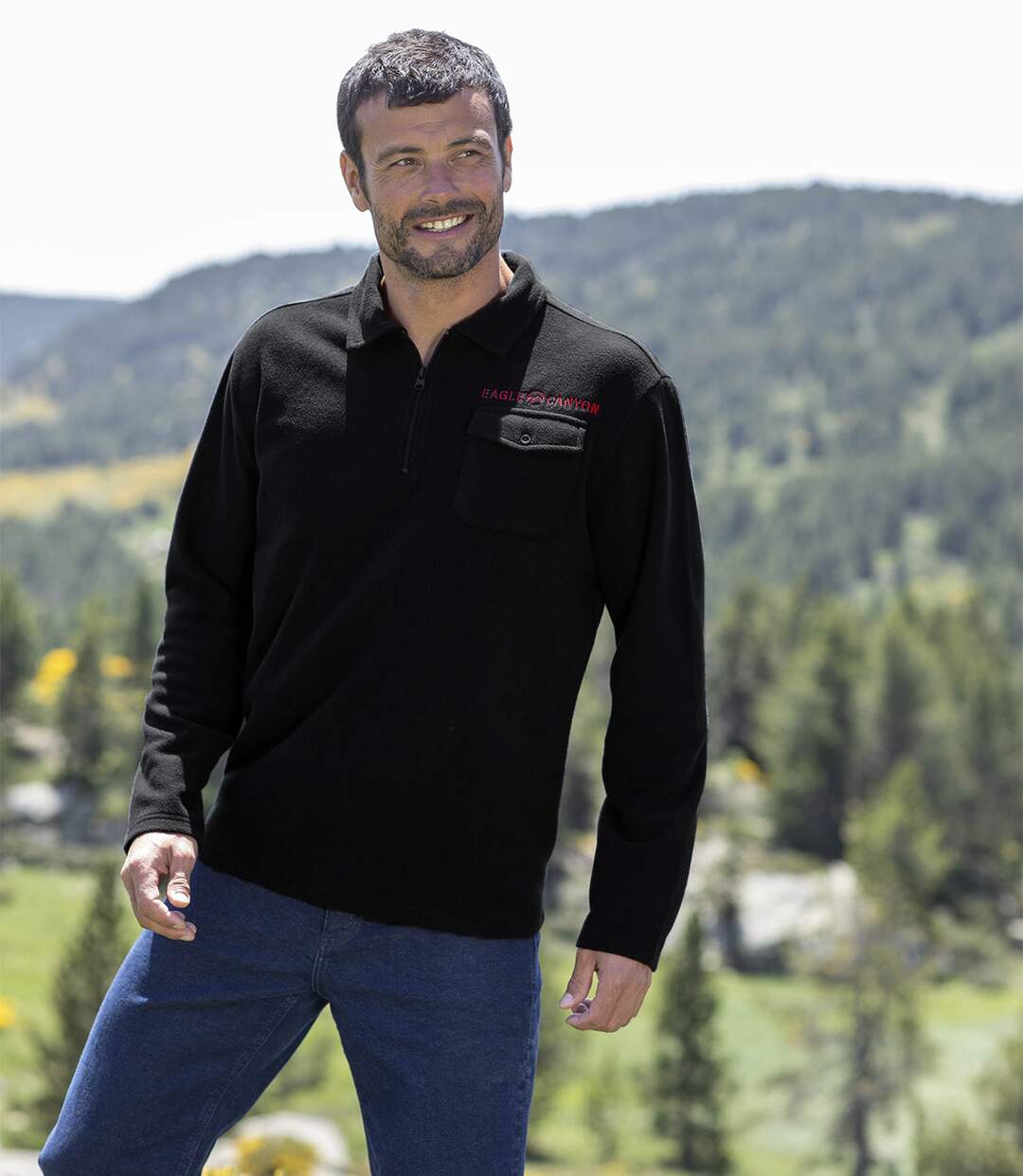 Lot de 2 Polos Micropolaires à Col Zippé Eagle