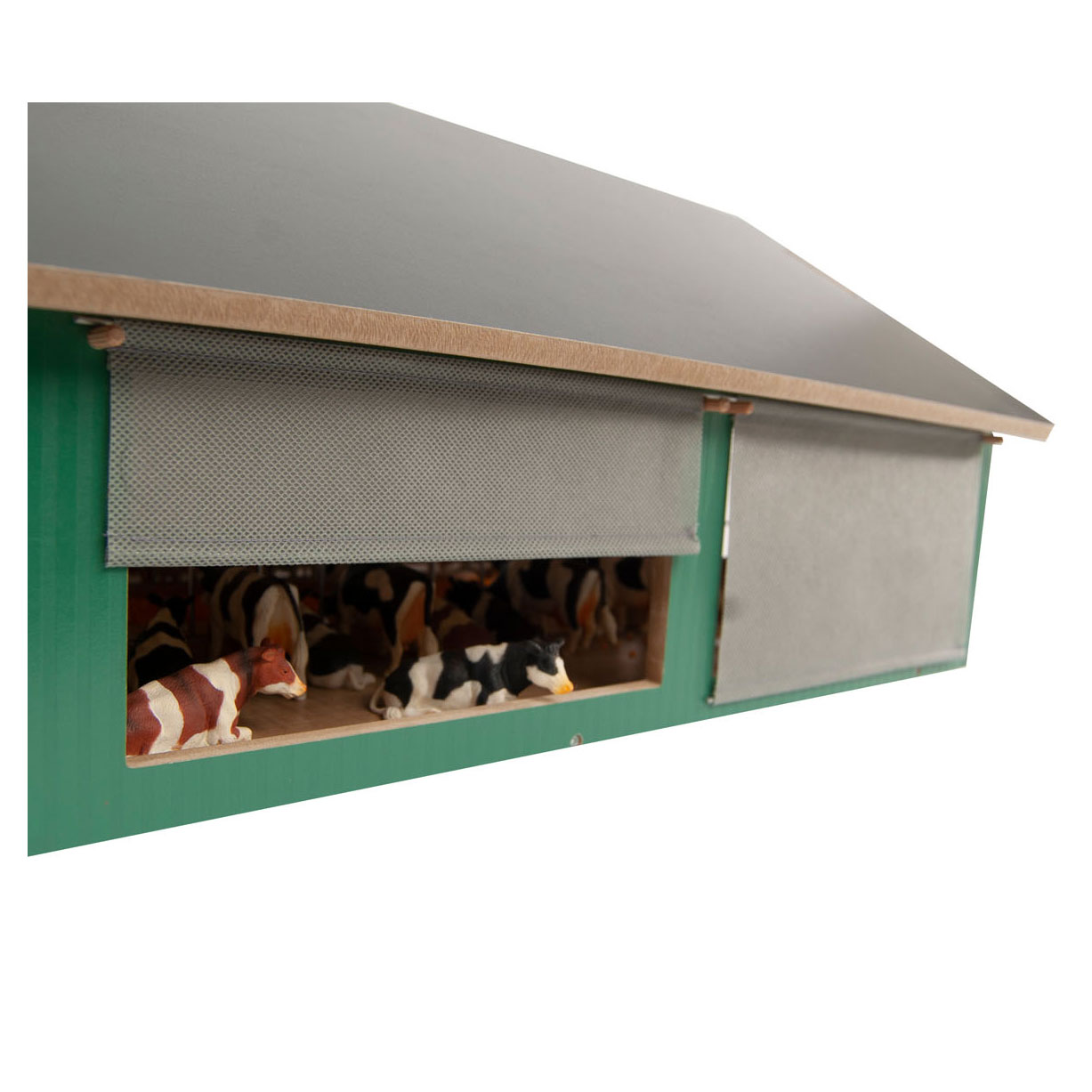 Kids Globe Stal met Windbreekgaas 1:32