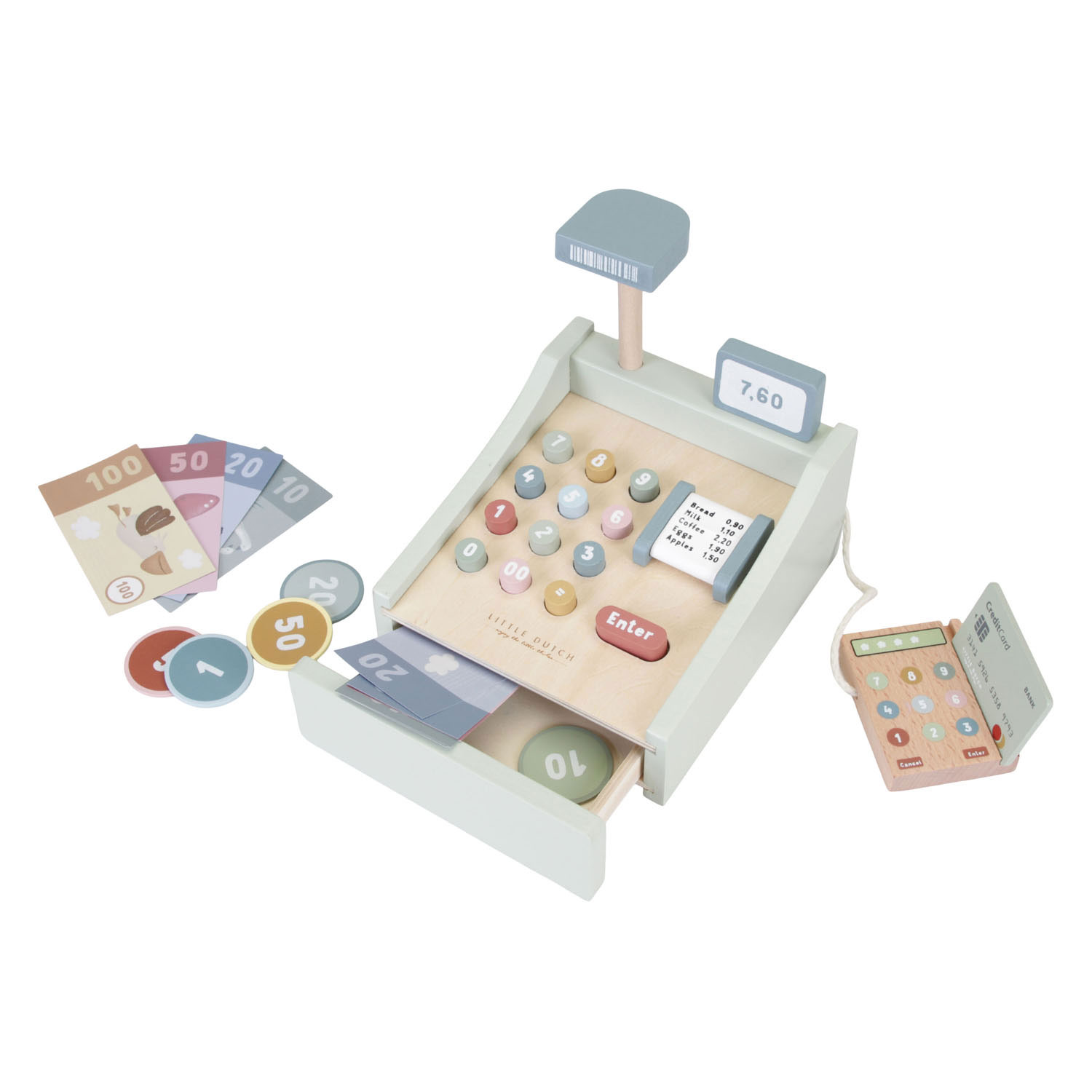 Little Dutch Houten Speelkassa met Scanner FSC