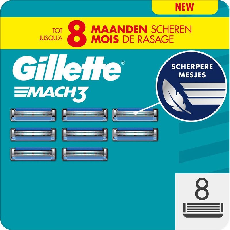 Gillette - Mach3 Base - Scheermesjes - 15 Scheerbeurten