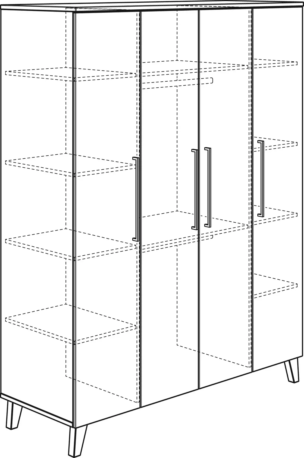 Kleiderschrank Oscar 164 x 206 cm