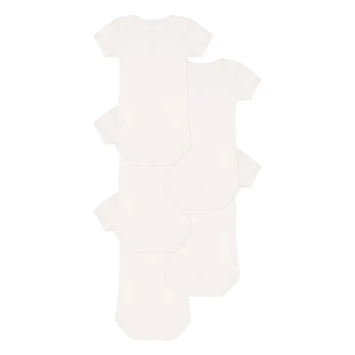 Petit Bateau Lot 5 Bodies Lapin | Ecru