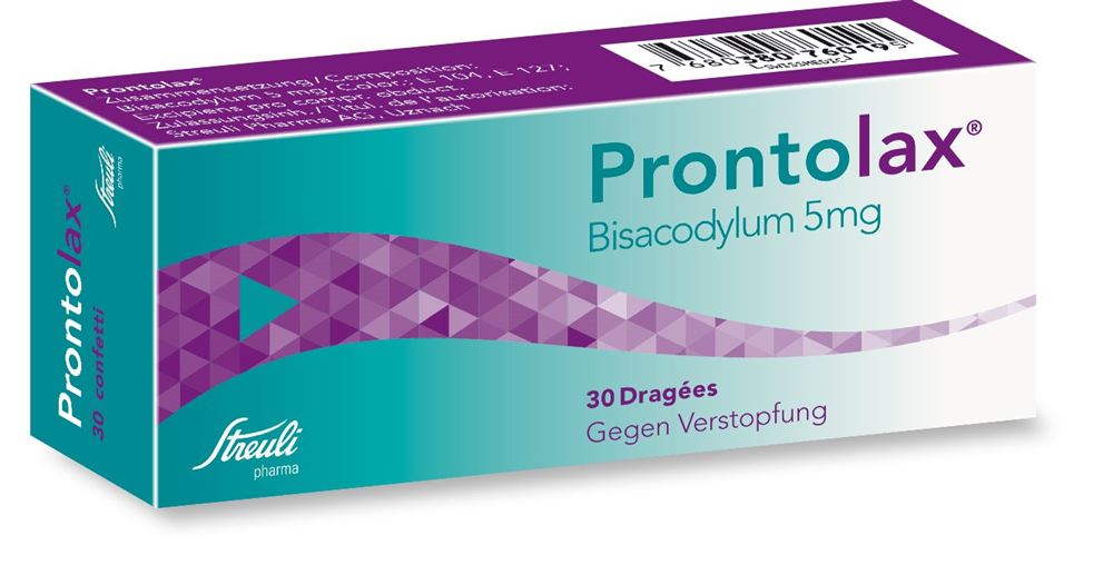 PRONTOLAX Drag 5 mg Blist 30 Stk<br>30 Stück, Blister, Überzogene Tablette