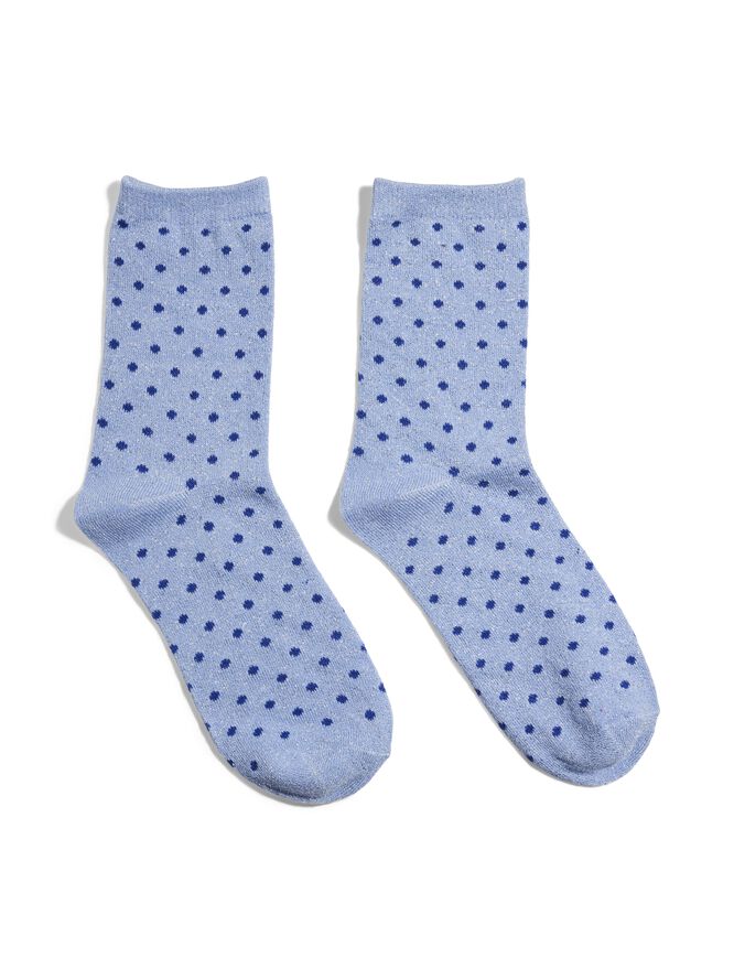 Pieces PCSEBBY GLITTER LONG 1-PACK PATTERN Hydrangea/small dots in mazarine bl