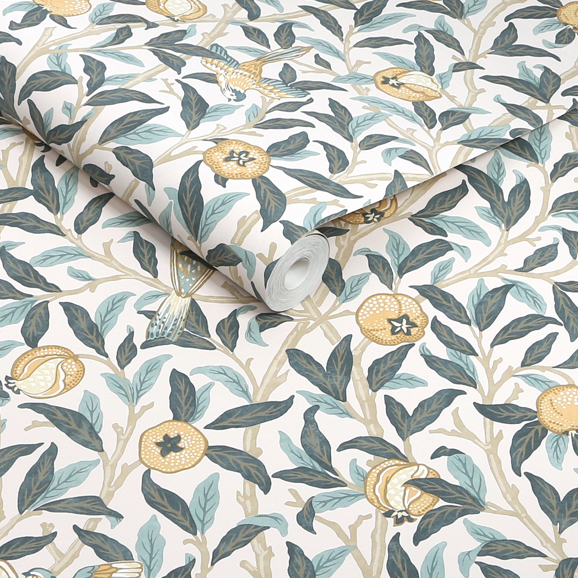 William Morris at Home Vliesbehang - Bird & Pomegranate Cloudy Blues