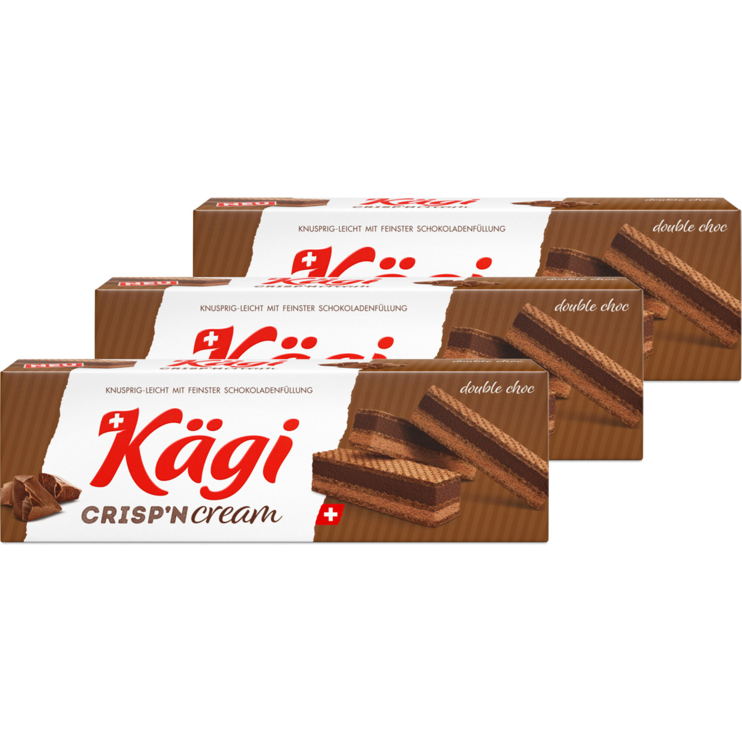 Kägi Crisp'n Cream Double Choc 3x110g