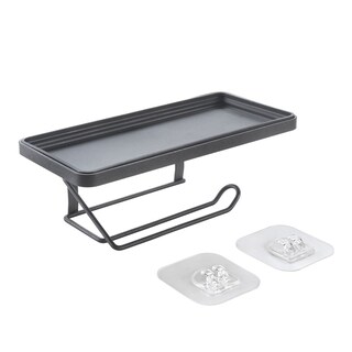 metaltex Toilettenpapierabroller ORIGIN LAVA 22x8x11 cm TouchTherm Schwarz matt