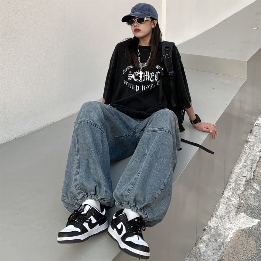 Maisee - Harem Denim Cargobroek