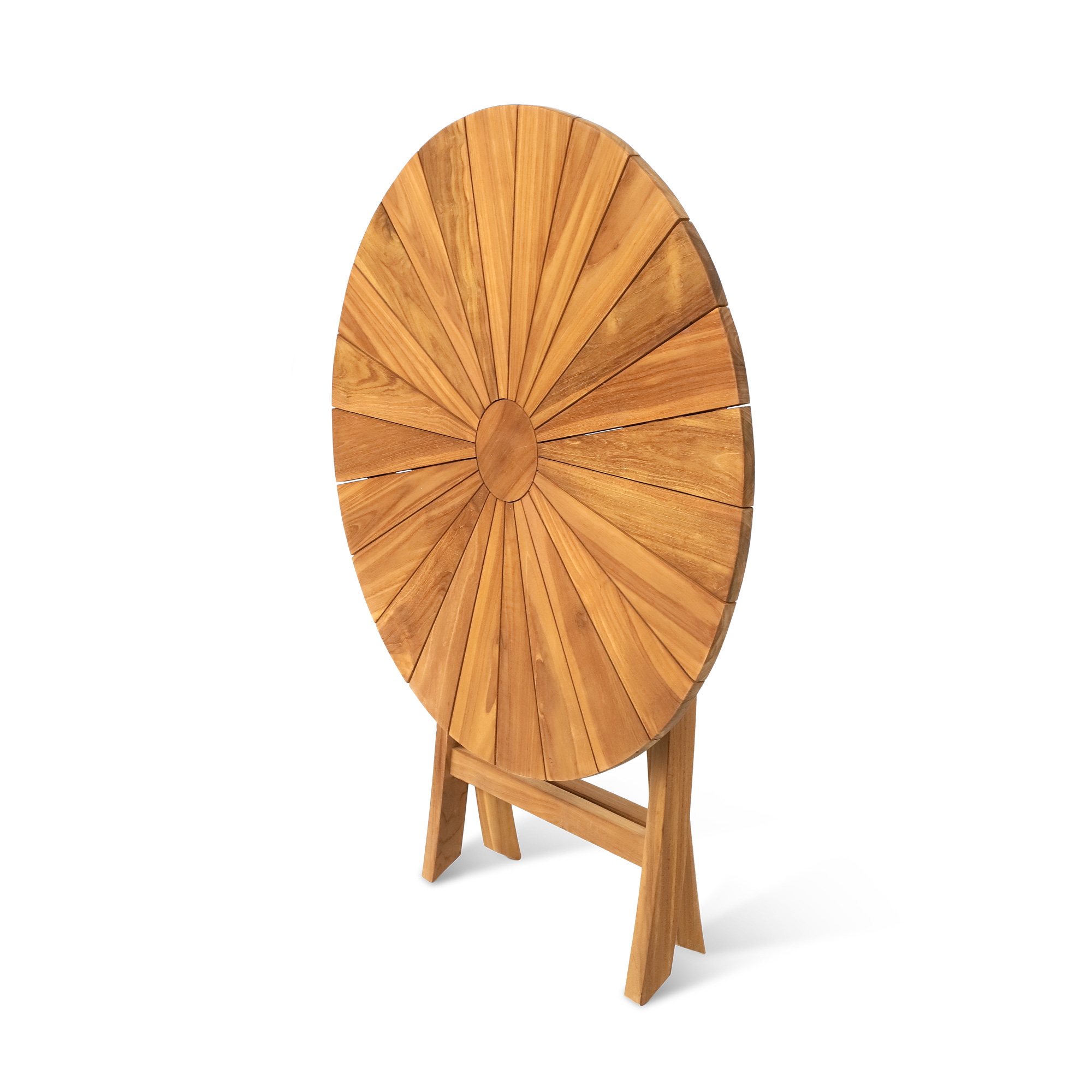 Runder Klapp-Gartentisch 'Söderberg' aus Teak, natur, Ø 80 cm, H 75 cm günstig bestellen