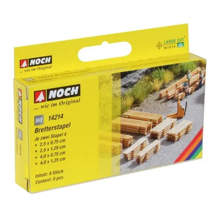 NOCH Bretterstapel, 8 Stück