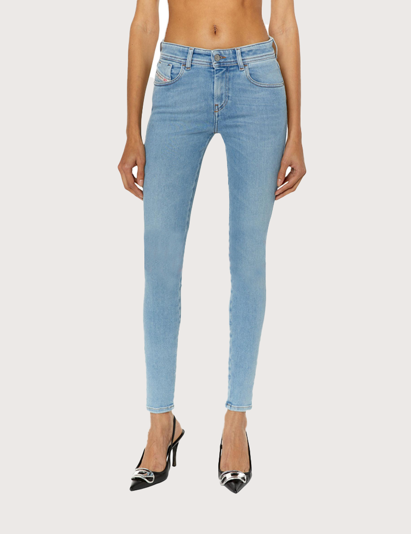 DIESEL JEAN FEMME SUPER SKINNY SLANDY LOW 9F87 BLEU CLAIR