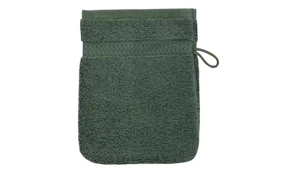 Waschhandschuh Kuschel Wuschel Tannengrün 16x21 cm
