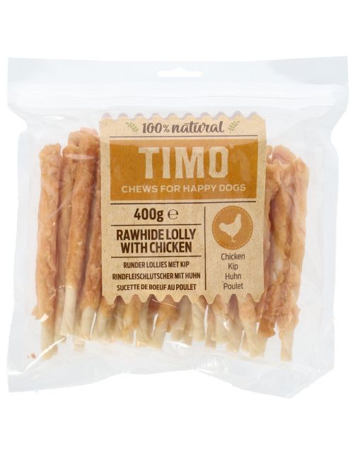 Timo Runder Lollies Met Kip - Hondensnacks - 12 cm 400 g