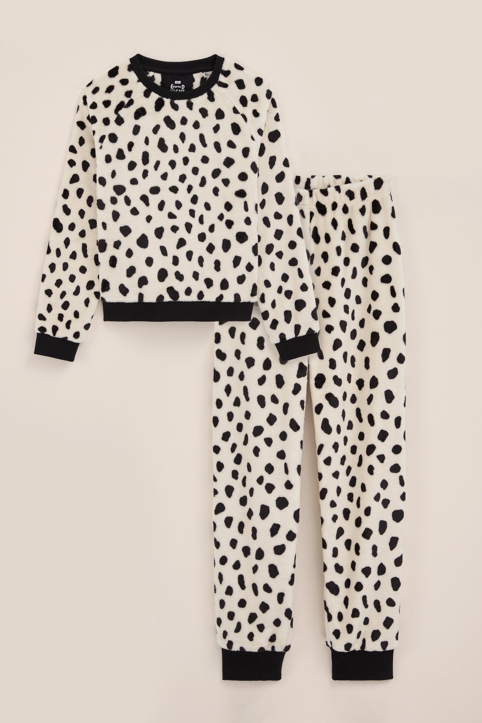 Meisjes fleece pyjama met dessin WE Fashion Wit