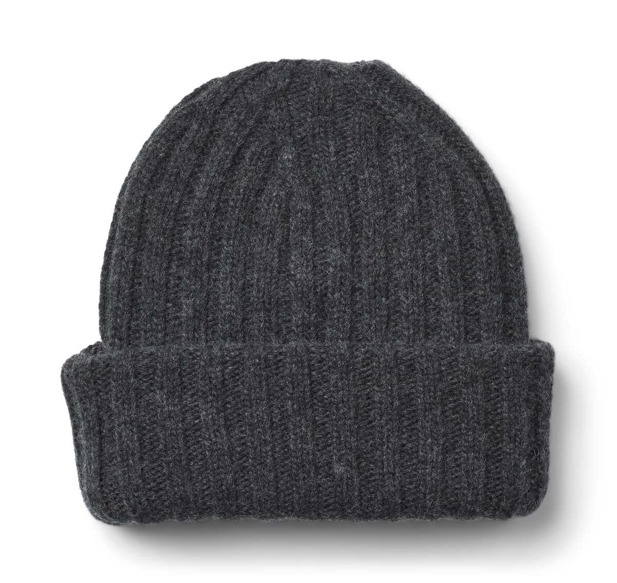 Gai+Lisva  Kari Lambswool beanie - Dark Grey Melange