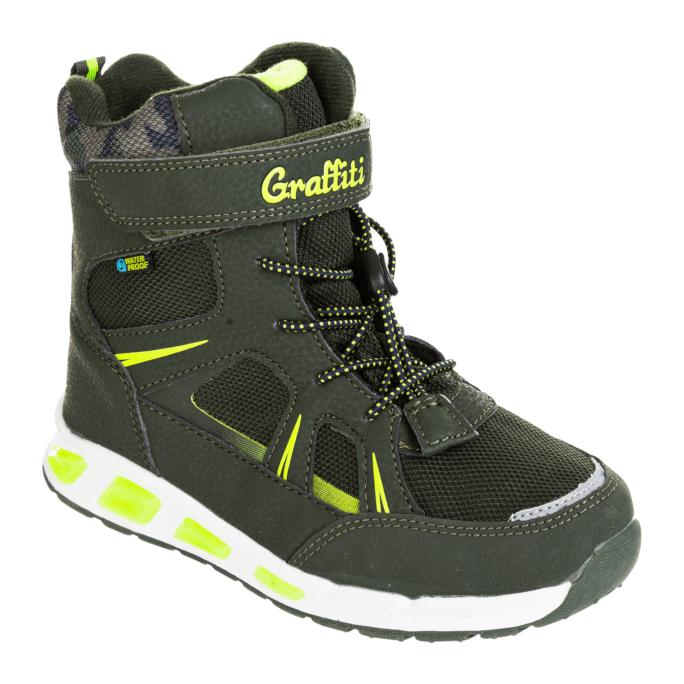 Graffiti Clementan Kids Boot WP W/lights - Fritids og motesko
