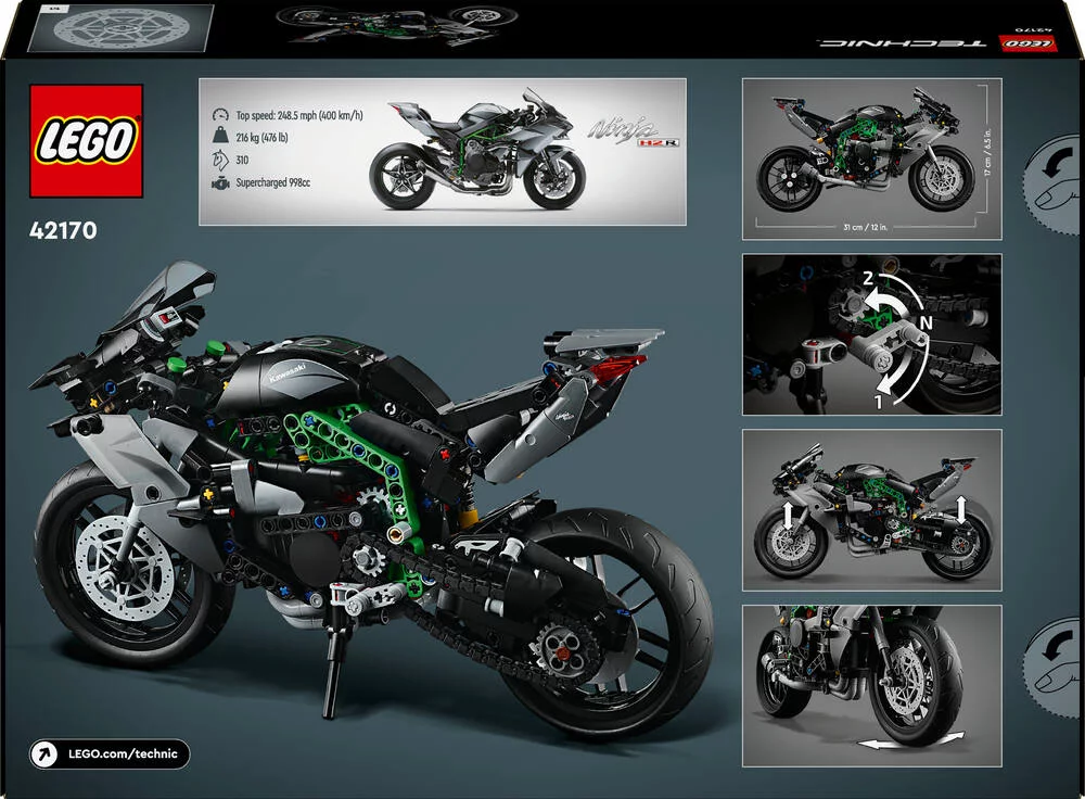 LEGO®TECHNIC 42170 - LA MOTO KAWASAKI NINJA H2R