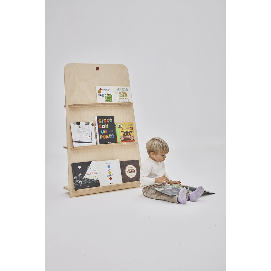 Bianconiglio Kids® BUK 100 Bücherregal Montessori natur unlackiert