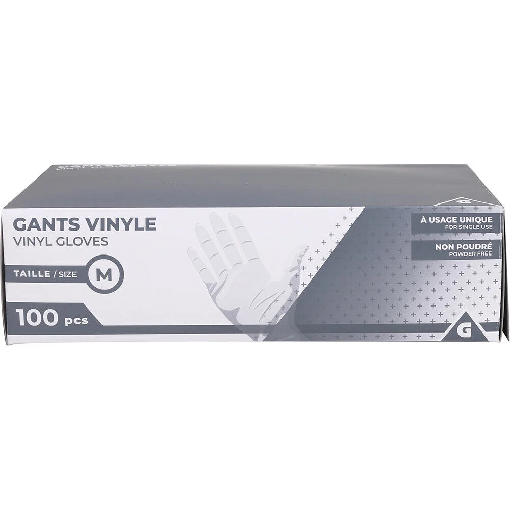 Gant en vinyle à usage unique x 100 taille M