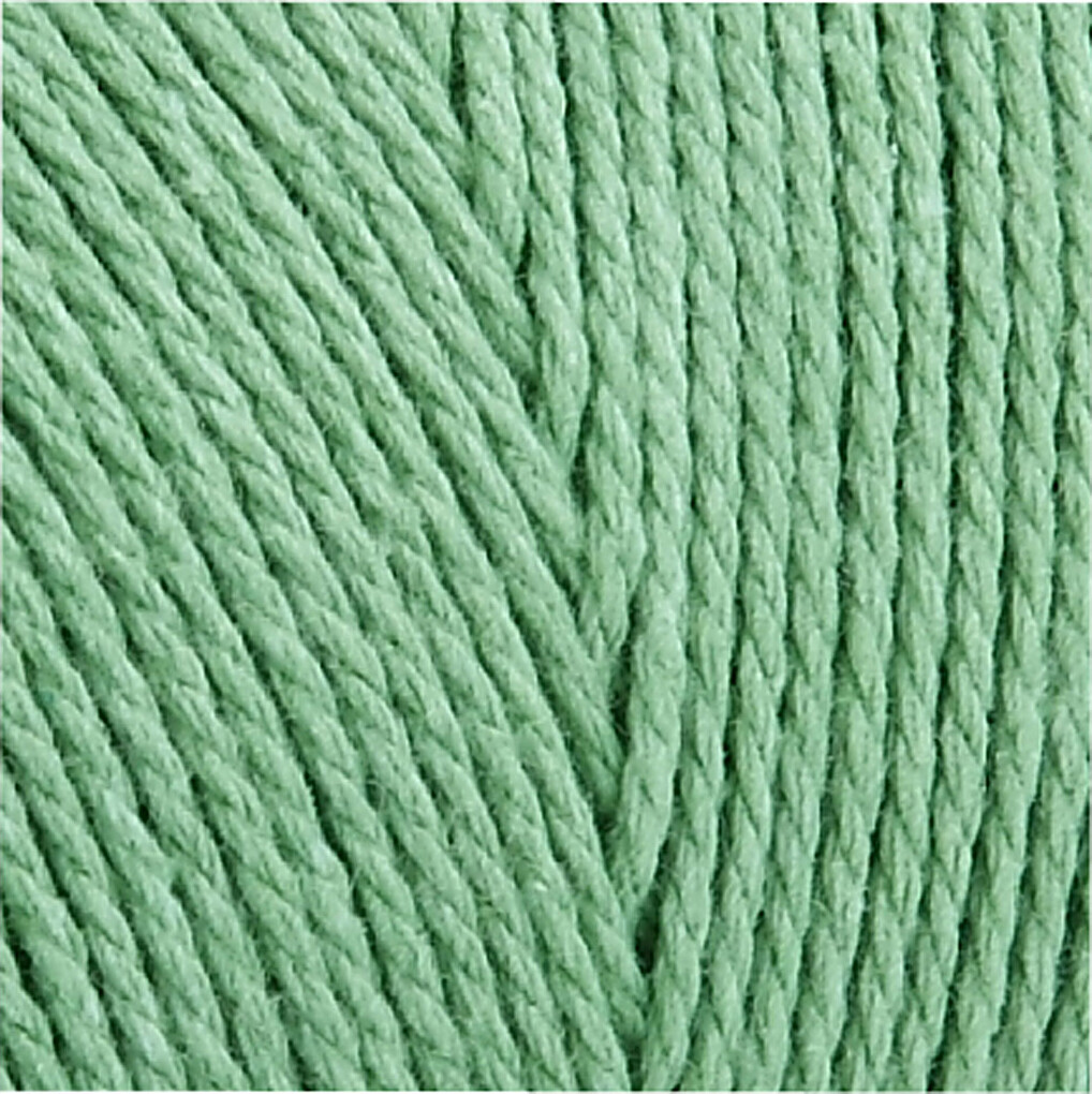 Knyttegarn - Tykkelse 1 MM - L 315 M - Tynd Kvalitet 12/12 - Lys Grøn - 220 G