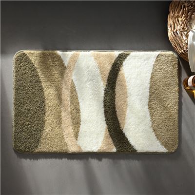 Tapis de bain motif courbes