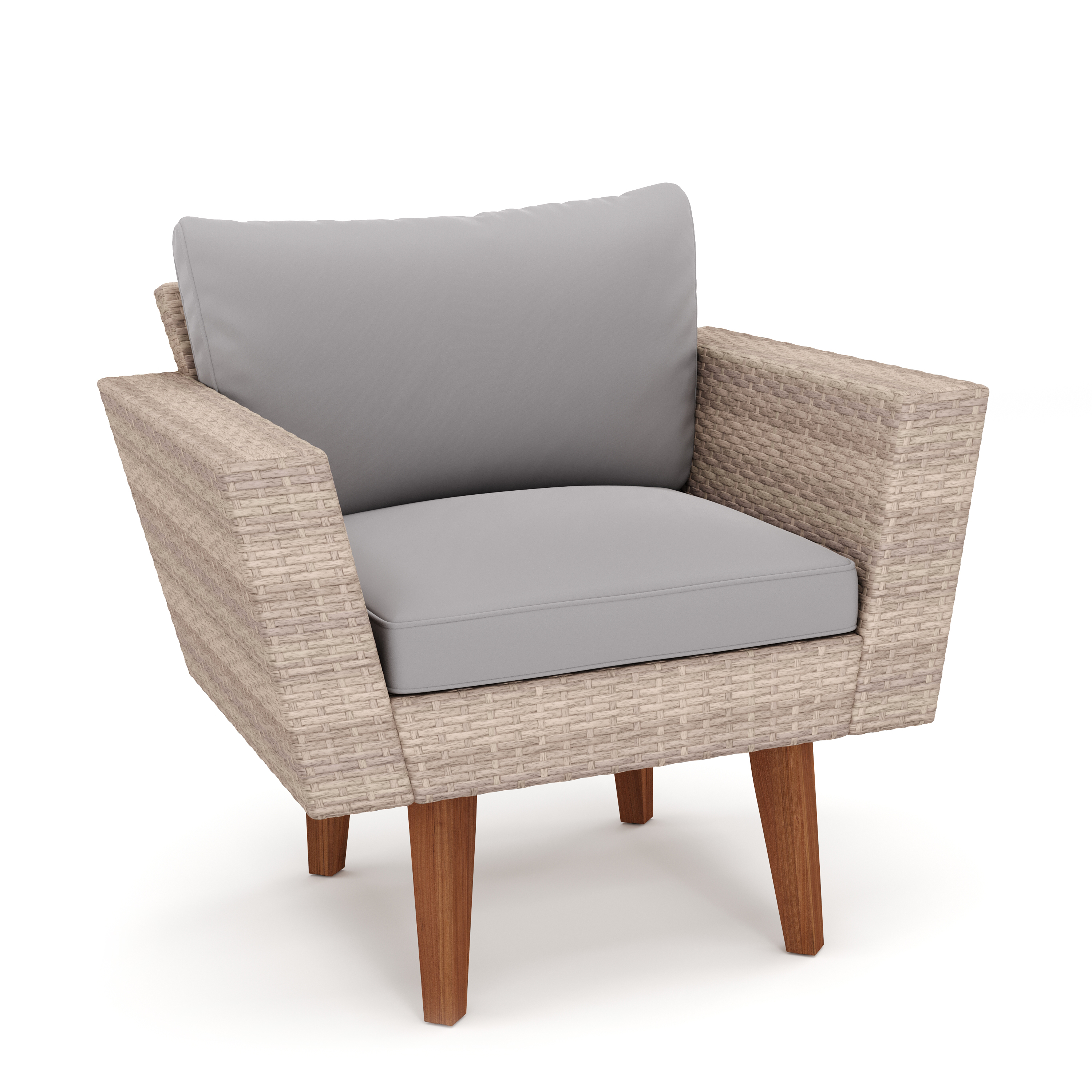Lounge Rattan EVORA beige/grau