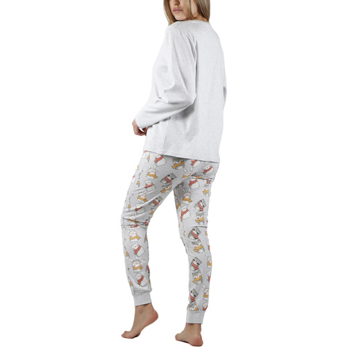 Admas - Pantalones de pijama y top Hello Winter Gris
