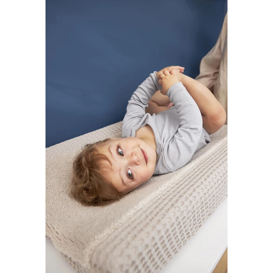 MEYCO Wickelauflagenbezug Waffel Teddy - Greige - 50 x 70 cm
