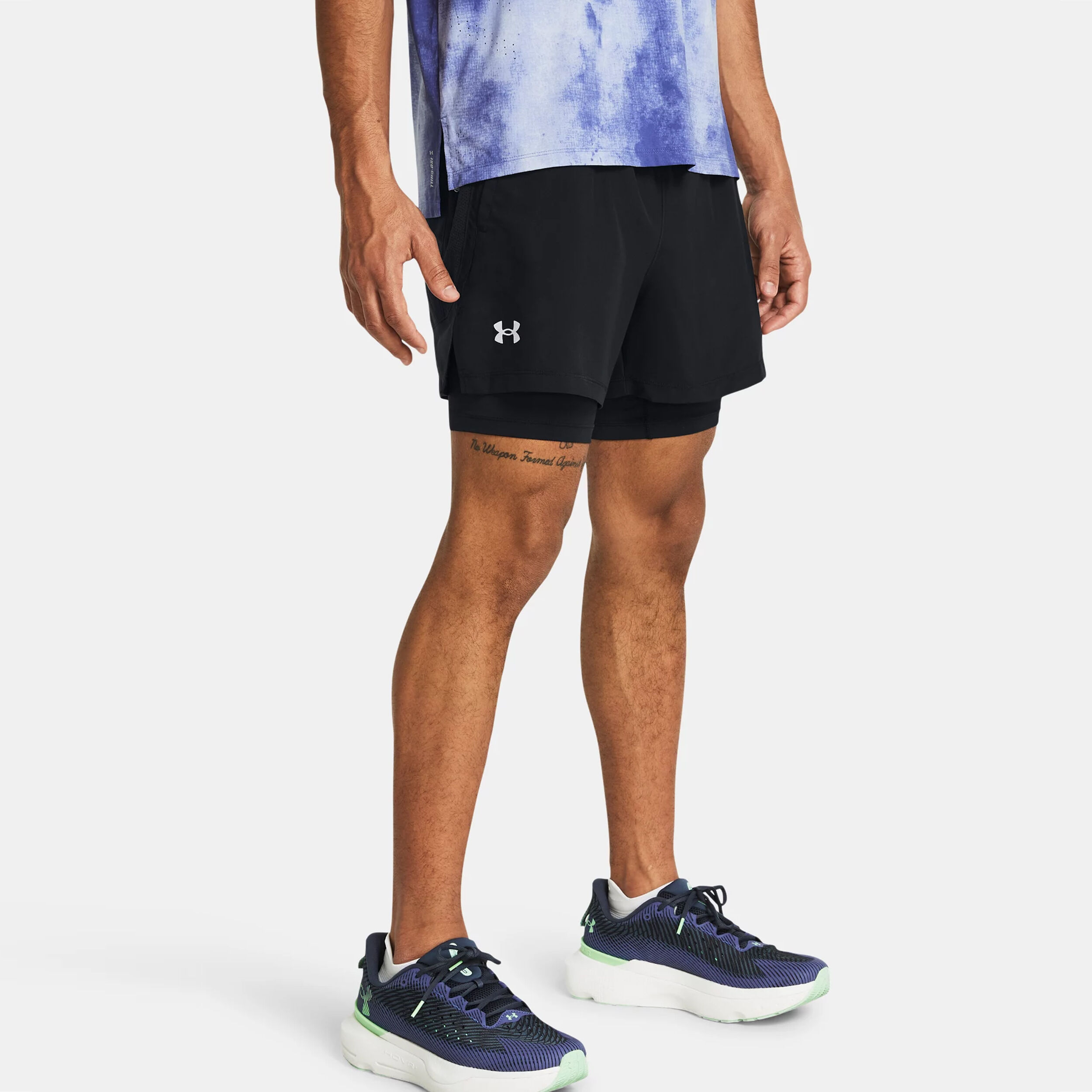 Under Armour Launch 5 Inch 2-in-1 Shorts Hommes - Noir