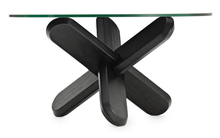 Normann Copenhagen Ding bijzettafel 75 transparant/eiken