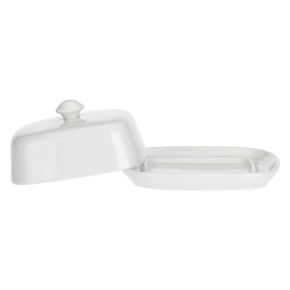 LA PORCELLANA BIANCA Butterdose TERRINE 14 cm weiß