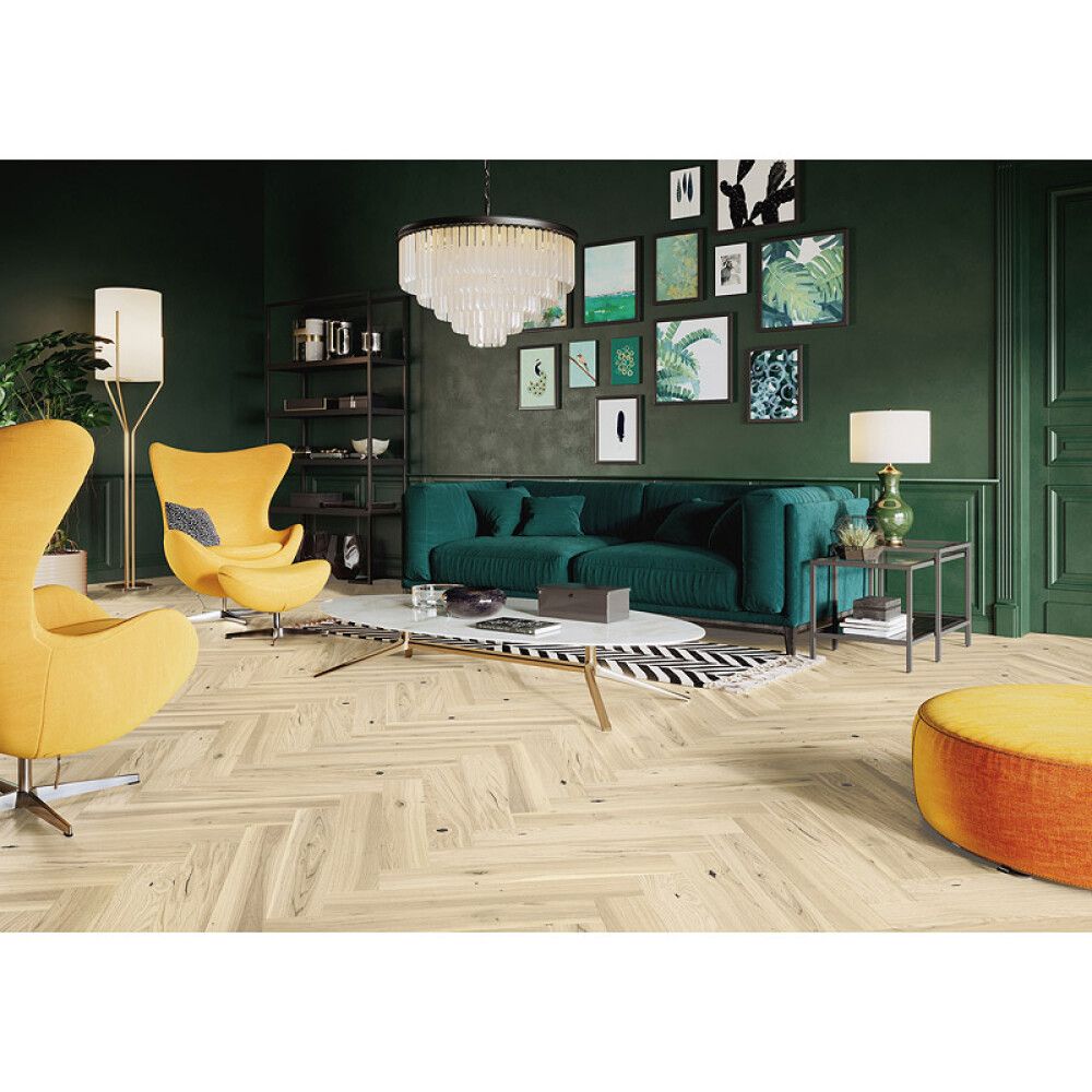 FISKEBEINSPARKETT LIGNUM FOLIUM EIK MATTLAKK 14X110X660MM