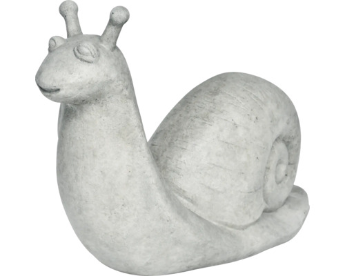 Tuinfiguur slak Lafiora 37 x 16 x 24,5 cm lichtgrijs