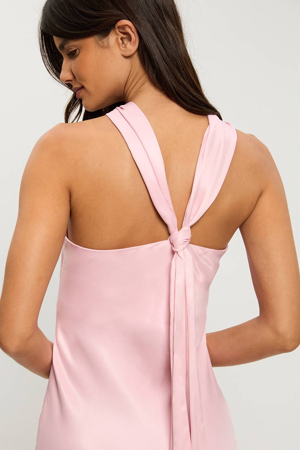 KarenMillen Robe Maxi Dos Nu En Viscose Satinée Petite