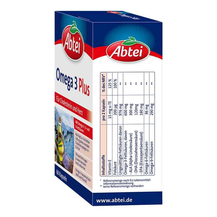 Abtei Omega-3 Plus Kapseln , 60 St