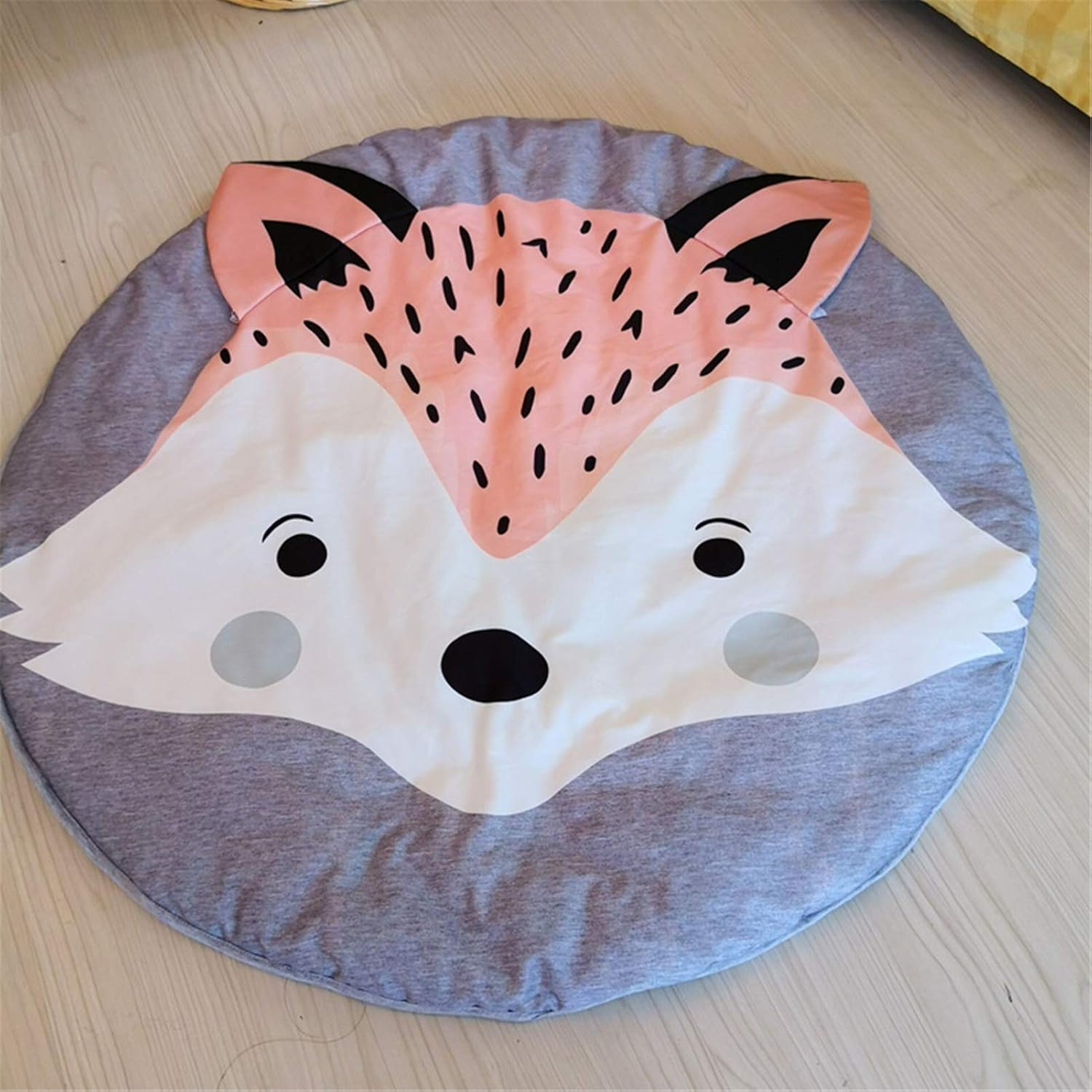 (Ø80cm) Baby Stoff Boden Kissen Runde Spielmatte Weiche Krabbel Decke Spiel Teppich - Fuchs
